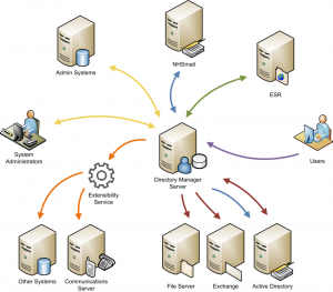 Diagram of how a Directory Management Server works